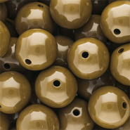 18 mm DQ acrylic beads shiny Wood Thrush 17-1129 Tcx