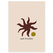BY31&reg; Jewellery cards "Just breathe" Cr&egrave;me-Dark Brown-Olive Green