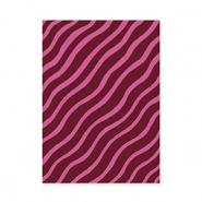 BY31&reg; Jewellery cards flowing lines Bordeaux Red-Fuchsia