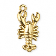 Stainless steel charms lobster Gold