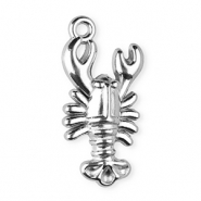 Stainless steel charms lobster Silver