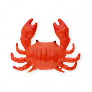 Eco-brass&reg; metal charms enamel crab Gold-Orange-Red-Black