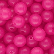 14 mm DQ&reg; acrylic beads shiny Magenta Pink