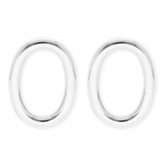 BY31&reg; Stainless steel earrings / earpin oval Silver