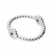 Stainless steel findings closed ring with 2 loops 13mm Silver