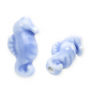 Beads ceramic seahorse Blue