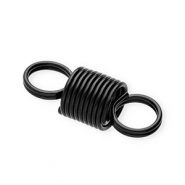 Colourful jewellery findings coil spring connector Black