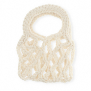 Handmade crocheted bags Off White