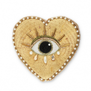 Purse heart with Eye of Providence Gold-White-Black