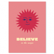BY31&reg; Jewellery cards "Believe in the magic" Red-Coral Pink-Yellow-Blue