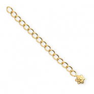 BY31® Stainless Steel findings extension chain set flower Gold