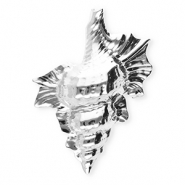 Stainless steel statement brooches shell Silver