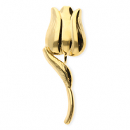 Stainless steel statement brooches tulip Gold