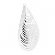Stainless steel charms mussel Silver