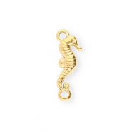 Stainless steel findings connector seahorse Gold