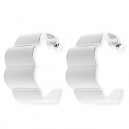 Statement earrings&nbsp;/&nbsp;earpins&nbsp;with stainless steel post Silver
