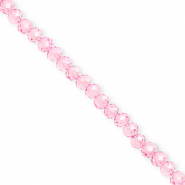Top faceted beads 4x3mm disc Light Pink