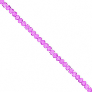 Top faceted beads 3x2mm disc Purple