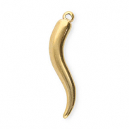 Stainless steel charms Italian horn Gold
