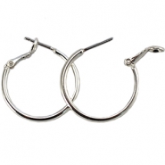 DQ metal findings creole earrings 20mm Silver 
