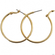 DQ metal findings creole earrings 30mm Gold 