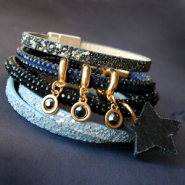 Inspirational Sets Bracelets with glitter; timeless and festive