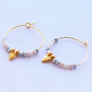 Handmade jewellery: Earrings made with eyepins ♡ DIY