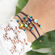 Inspirational Sets Fun to make: Bracelets with evil eye beads