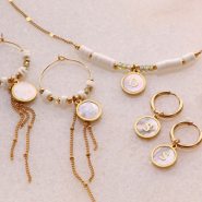 Inspirational Sets Bracelets and earrings summer inspiration with stainless steel initial charms