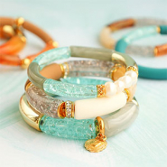 Inspirational Sets Inspiration for bracelets with crackle acrylic tube beads