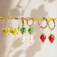 Inspirational Sets Design trendy floral jewellery with hand-painted glass beads