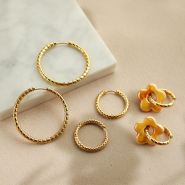 Inspirational Sets Mix and match stainless steel earrings creoles and stainless steel earrings with chain