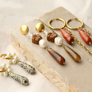 Inspirational Sets Earrings inspiration with natural stone drop beads