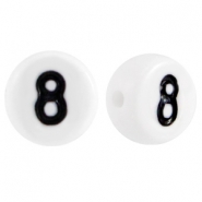 Acrylic letterbeads number 8 White