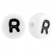 Acrylic letterbeads letter R White