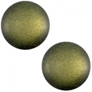 Soft tone Polaris cabochon 12mm matt Army green