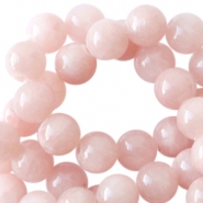 Natural stone beads Marble and Calcite 8mm Vintage Rose