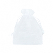 Jewellery organza bags 9x12cm White