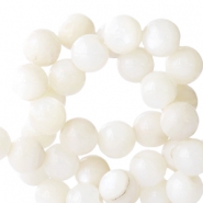 Round basic shell beads 4mm White