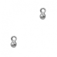 TQ metal charms little bells 5mm Antique silver