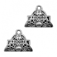 TQ metal traingle shaped charms Boho style  Antique silver