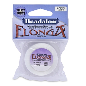 Beadalon Elonga Elastic Thread 0.7mm White