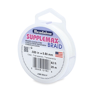 Beadalon Stringing Wire Supplemax Braided 0.50mm 25meter Clear