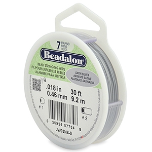 Beadalon stringing wire 7 strand 0.46mm Satin Silver
