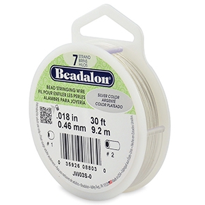 Beadalon stringing wire 7 strand 0.46mm Silver