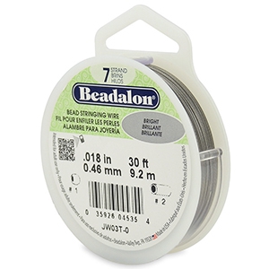 Beadalon stringing wire 7 strand 0.46mm Bright Stainless Steel