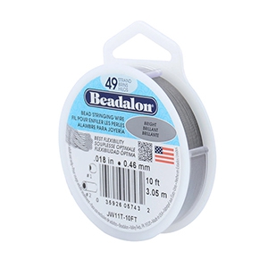 Beadalon stringing wire 49 strand 0.46mm Bright Stainless Steel