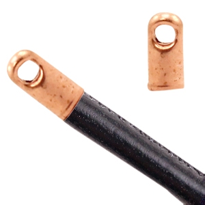 Findings TQ metal end cap &Oslash;2.2mm Rose Gold (Nickel Free)