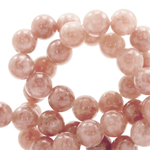 Natural stone beads Quartz 4mm Light Rosa-beige