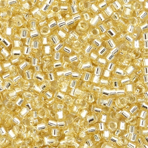 Miyuki beads delica's 11/0 Silverlined Crystal Ivory